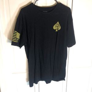 Grunt Style T-Shirt X-Large XL Hail to the King Skull Ace of Spades Flag Black